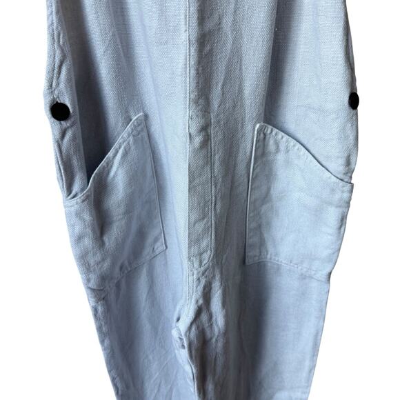 Matteo Los Angeles Vintage Linen Light Blue Girls Jumpsuit Size XXL Juniors - Picture 4 of 10